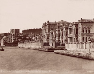 Dolmabahçe Palace and German Embassy by Guillaume Berggren